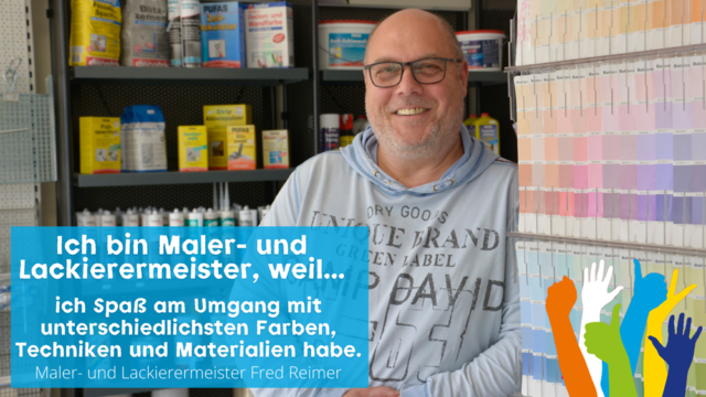 Macht bei Hände hoch fürs Handwerk 2022 mit: Malermeister Fred Reimer